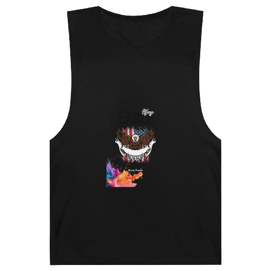 Eagle Full American Flag Bald Eagle Feather Style Barnard Tanks