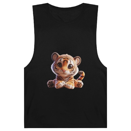 Charming Baby Tiger Art Barnard Tanks