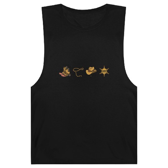 Cowboy Sheriff Vibes Design – Wild West Style Barnard Tanks
