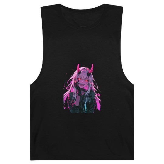Anime Demon Girl Kawaii Waifu Japanese Anime Barnard Tanks