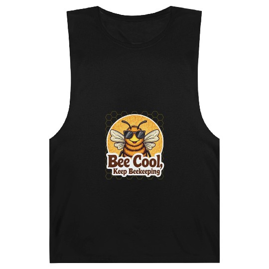 Cool Beekeeper Bee with Sunglasses Barnard Tanks