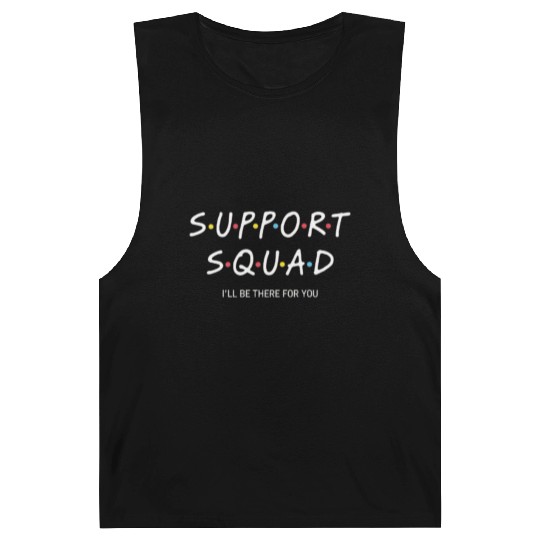 Support Squad Neon Typography Design Barnard Tanks