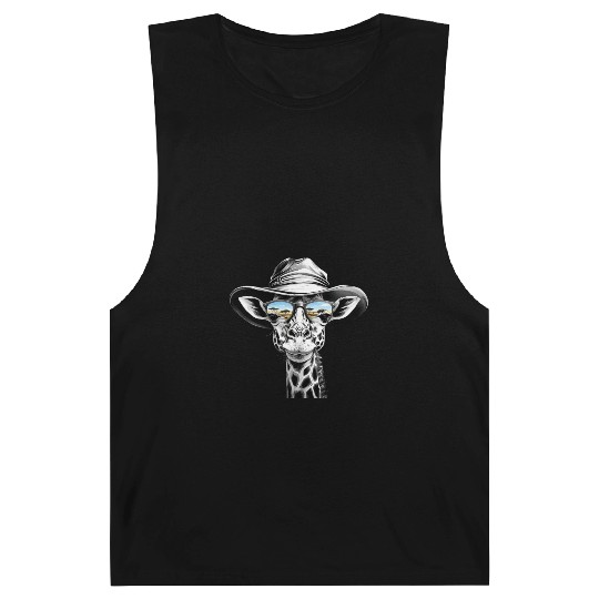 Giraffe Face with Bucket Hat Barnard Tanks