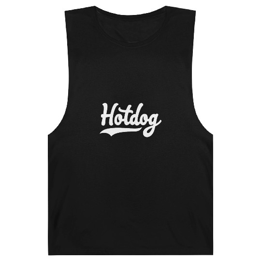 Hotdog Love in black and white look Barnard Tanks