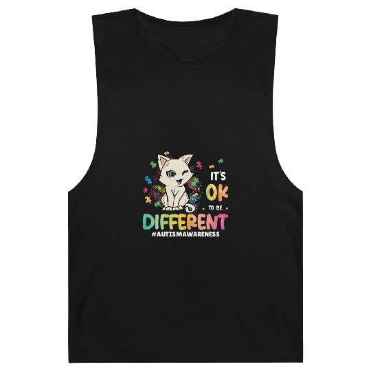 Support Autistic Adults Kids Autism Different Cat Barnard Tanks
