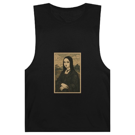 Gothic Geisha Mona Lisa Japanese Vintage Horror Barnard Tanks