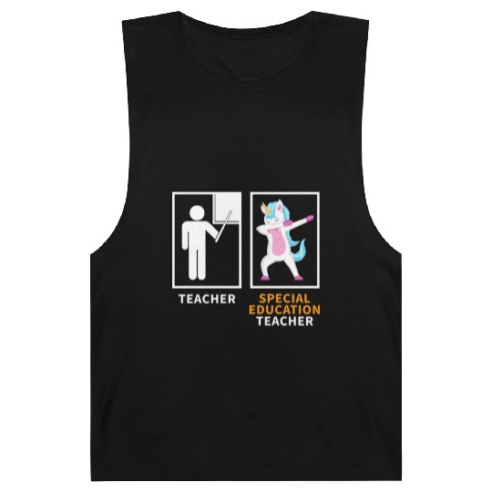 Special education teacher dabbing unicorn Barnard Tanks