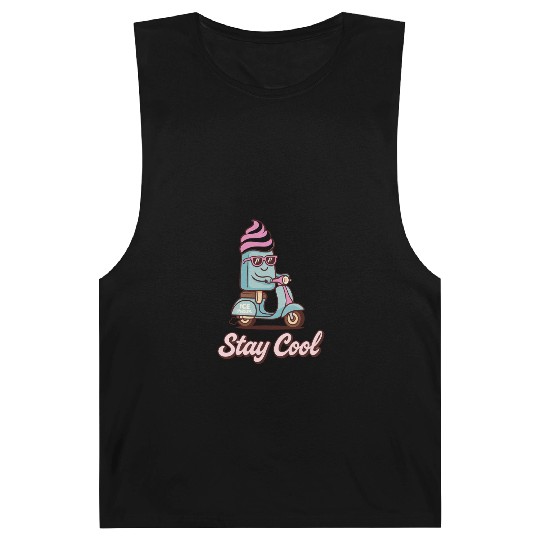 Stay Cool – Ice Cream on Scooter Barnard Tanks