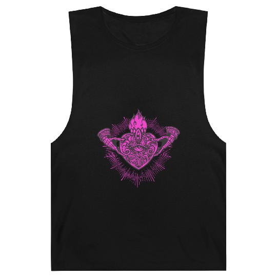 Sacred Heart Claddagh Symbol Pink Barnard Tanks