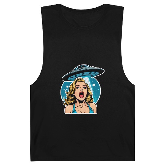 Sexy girl is afraid of alien abduction. Barnard Tanks