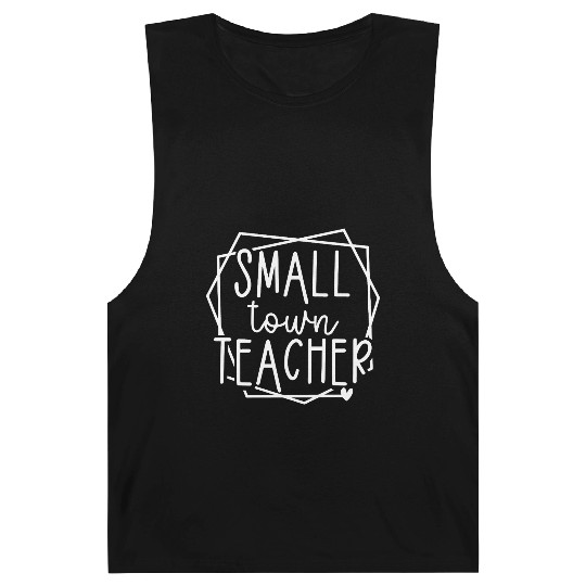 Small Town Teacher Heart Graphic for Educators Barnard Tanks
