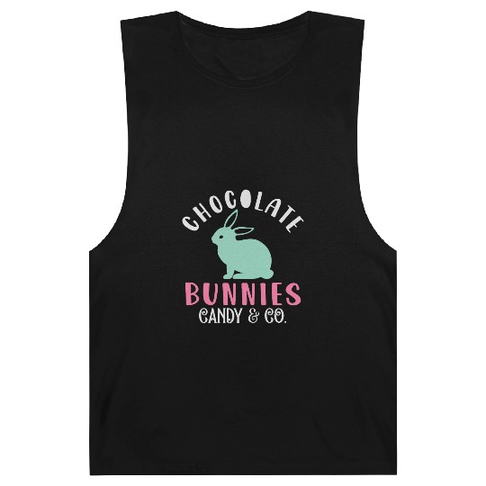 Chocolate Bunnies Candy & Co Happy Easter Holiday Barnard Tanks