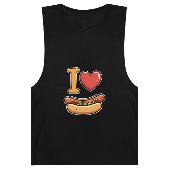 I Love Hotdogs - Fast Food Snack Fun Barnard Tanks