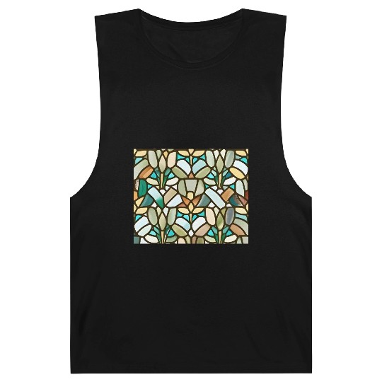 Abstract Floral Stained Glass Pattern - Art Deco Barnard Tanks