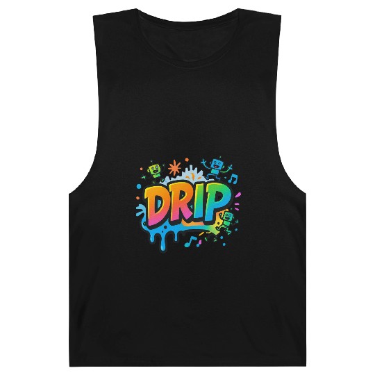 DRIP Graffiti Robot Barnard Tanks – Fun Streetwear Style