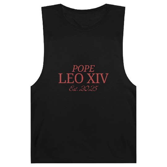 “Pope Leo XIV Est. 2025” Catholic Minimalist desig Barnard Tanks