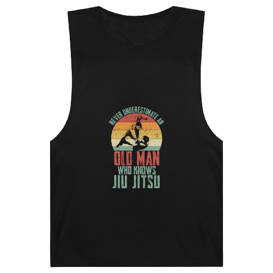 Old Man Who Knows Jiu Jitsu Barnard Tanks