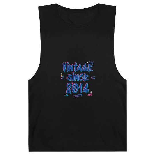 Vintage Since 2014 Hip-Hop Graffiti Glitch 11th Barnard Tanks