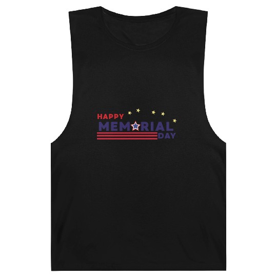 Happy Memorial Day – USA Star & Stripes Design Barnard Tanks