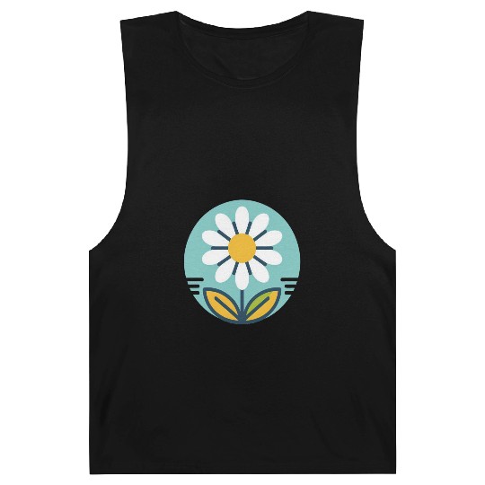 Whimsical Daisy Floral Design for Casual Wear Barnard Tanks