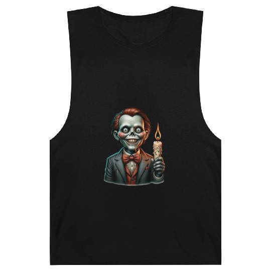 Zombie Doll Butler – Creepy Candle-Holding Gentlem Barnard Tanks