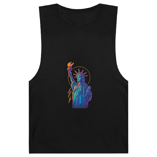 Statue of Liberty Neon Barnard Tanks Design