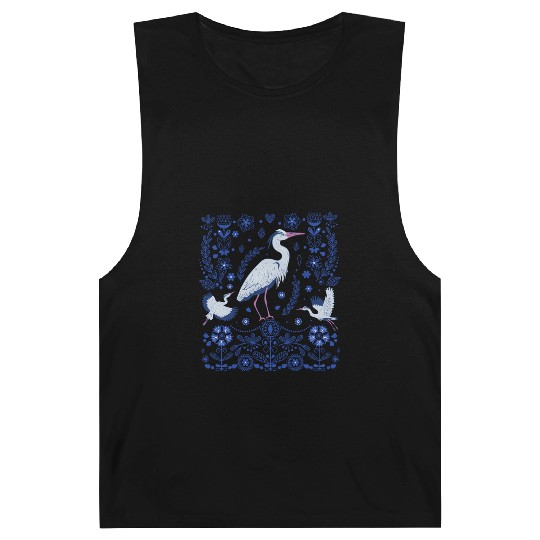 Great Blue Heron Folk Art Barnard Tanks