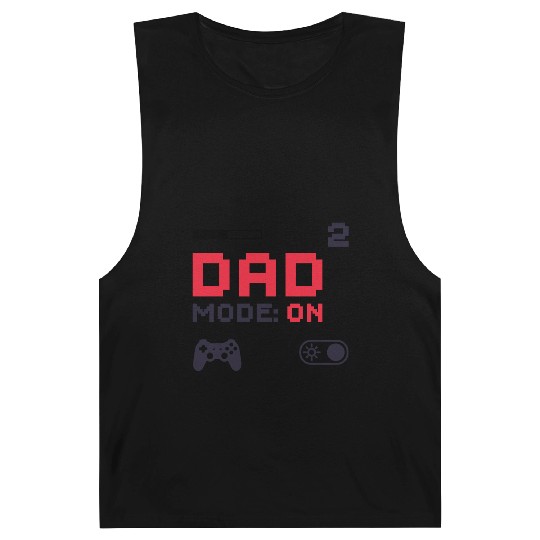 Dad Mode On Retro Gamer Dad Pixel Art Design Barnard Tanks