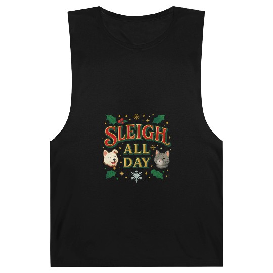 Sleigh All Day – Cute Holiday Pet Edition Barnard Tanks