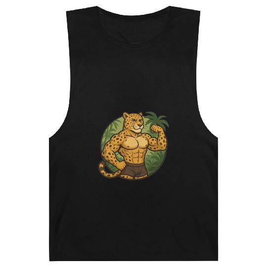 Muscular Jungle Leopard Barnard Tanks