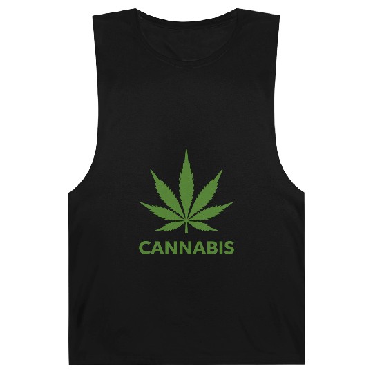 Cannabis Hemp Leaf Statement Green Look Barnard Tanks