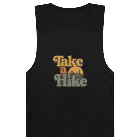 Take A Hike Retro Mountain Barnard Tanks