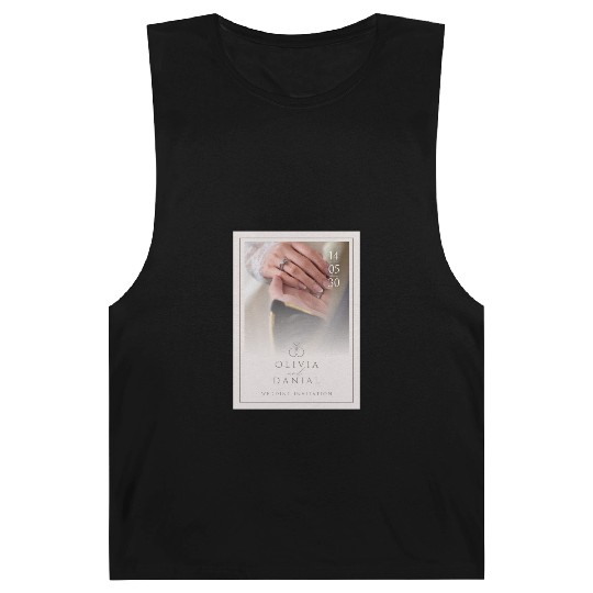 Light Pink Elegant and Minimal Wedding Invitati Barnard Tanks