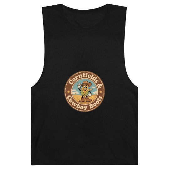 Heart of Nebraska Cornfield Charm Vintage Style Barnard Tanks