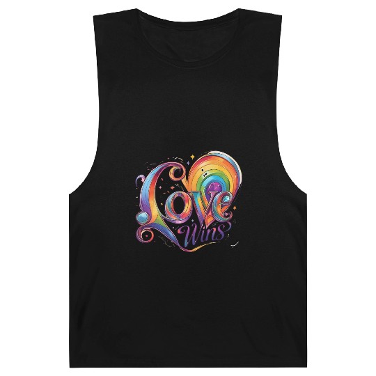 Love Wins Rainbow Script Barnard Tanks – Pride Month Barnard Tanks