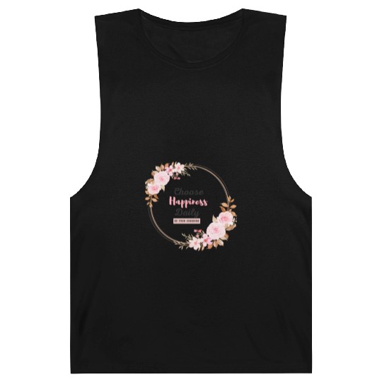 Choose Happiness Floral Frame - Bloom With Joy Barnard Tanks