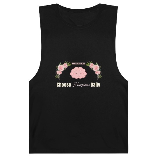 Choose Happiness Brain Design - Mental Wellness Barnard Tanks