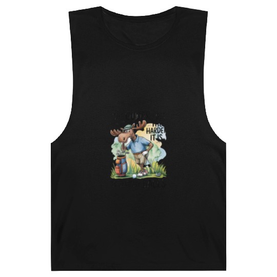 Funny Golf Moose Quote Barnard Tanks