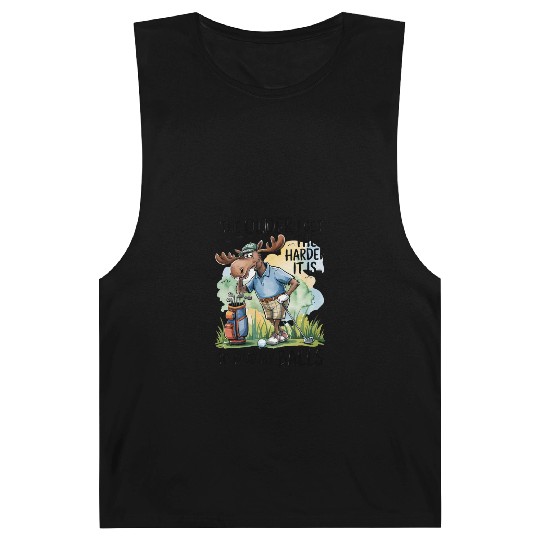 Funny Golf Moose Quote Barnard Tanks