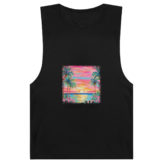 Summer Vibe Preppy Beach Barnard Tanks