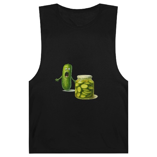 Funny Pickle Cartoon Cute Dill Pickle Jar Reaction Barnard Tanks