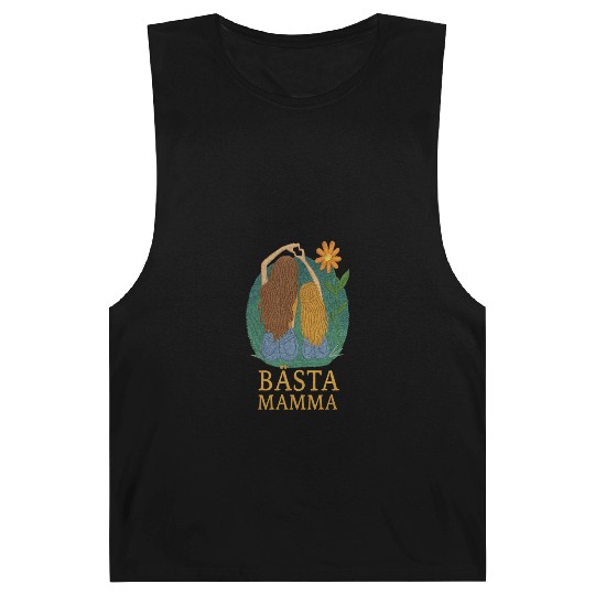 Best Mom Embroidered Style - Mother and Daughter Barnard Tanks