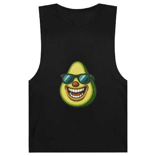 Cool avocado with sunglasses summer veggie fun Barnard Tanks