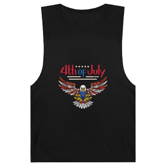 4th of July Patriotic Eagle USA Pride Art Barnard Tanks