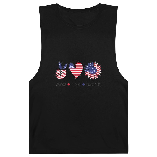 Peace Love America Barnard Tanks