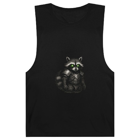 Armored Forest Raccoon – Glowing-Eyed Fantasy Ward Barnard Tanks
