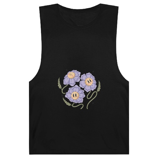 Positive Vibes – 90s Flower Power Design Barnard Tanks