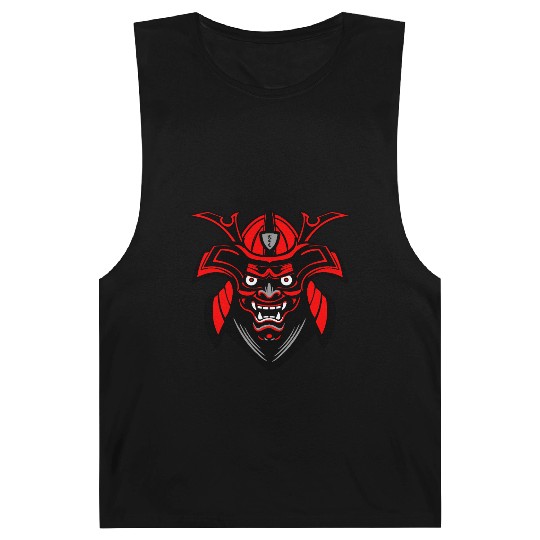 Menpō Mask – Red Black Samurai Look Barnard Tanks