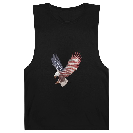 Bald Eagle with the American Flag Forming Wings Barnard Tanks
