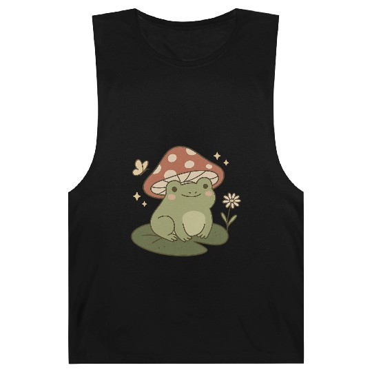 Frog Mushroom Cottagecore Barnard Tanks